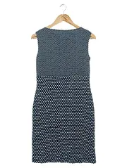 Vorschaubild 2 von Damen Businesskleid Gr. 36/S Blau gepunktet ärmellos elegant