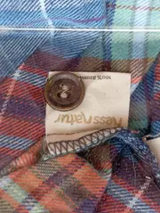 Vorschaubild 4 von Kinder Freizeitkleid Gr. 140 Blau Kariert Baumwolle Vintage