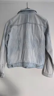 Vorschaubild 2 von Kinder Jeansjacke Gr. 164 (13-14 Jahre) Hellblau Stickerei Pailletten Casual