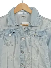 Vorschaubild 3 von Kinder Jeansjacke Gr. 164 (13-14 Jahre) Hellblau Stickerei Pailletten Casual