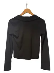 Vorschaubild 2 von Damen Bluse Gr. S Schwarz Elegant Langarm mit Raffungen