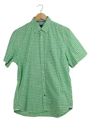 Vorschaubild 1 von Herren Kurzarmhemd kariert Grün Gr. M Casual