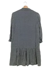Vorschaubild 2 von Damen Blusenkleid Gr. 36/S Blau Grafisch Modern Minikleid