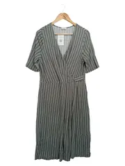 Vorschaubild 1 von Damen Freizeitkleid Gr. 40/L Grün Grafisch Viskose Midi