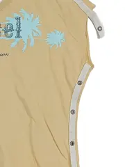 Vorschaubild 4 von Kinder T-Shirt Gr. 140 Beige Casual Logo Print Kurzarm Baumwolle