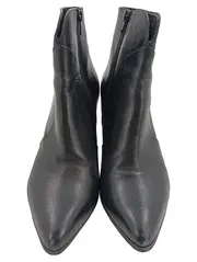 Vorschaubild 2 von Stiefelette Damen Gr. 39 Schwarz Elegant Leder Stiefel