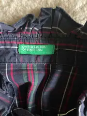 Vorschaubild 8 von Benetton Kinder Hemdbluse Kariert Langarm Rüschen Herbst Gr. 152