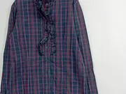 Vorschaubild 7 von Benetton Kinder Hemdbluse Kariert Langarm Rüschen Herbst Gr. 152