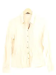 Vorschaubild 1 von Damen Bluse 34 XS Beige Langarm Baumwolle Casual