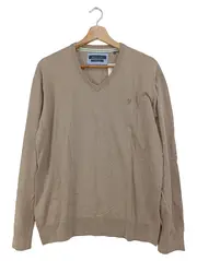 Vorschaubild 1 von MARC O POLO Herren Pullover Gr. M/50 Beige V-Ausschnitt Baumwolle Klassisch