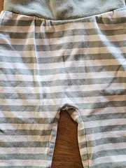 Vorschaubild 3 von Baby Jogginghose Gr. 68 gestreift mint/weiß Baumwolle Komfortabel