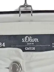 Vorschaubild 3 von Damen Stoffhose Capri 7/8 Baumwolle Weiß Gr. W31 L39