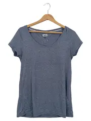 Vorschaubild 1 von Damen T-Shirt Gr. 36/S Grau Casual V-Ausschnitt