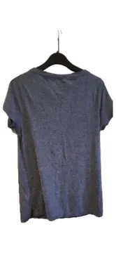 Vorschaubild 2 von Damen T-Shirt Gr. 36/S Grau Casual V-Ausschnitt