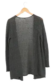 Vorschaubild 2 von Damen Strickjacke Cardigan Grau Gr. 36/S Casual Glitzer