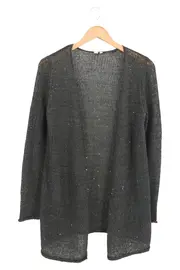 Vorschaubild 1 von Damen Strickjacke Cardigan Grau Gr. 36/S Casual Glitzer