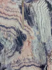 Vorschaubild 2 von Damen Bluse Gr. 44 Mehrfarbig Abstrakt Reißverschluss