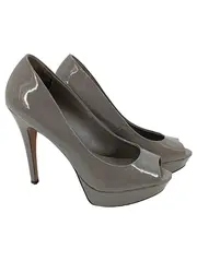 Vorschaubild 1 von Peeptoe High Heels Plateau Pumps Grau Gr. 39 Elegant Modisch Damen