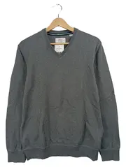 Vorschaubild 1 von Herren Pullover V-Ausschnitt Langarm Grau Gr. M Baumwolle