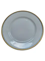 Vorschaubild 1 von Essteller Weiß Porzellan Klassisch Teller mit Goldrand