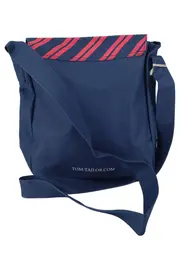 Vorschaubild 2 von Damen Umhängetasche Blau Gestreift Slogan Bag 26x29 cm Casual