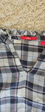 Vorschaubild 6 von Damen Bluse Kariert Mehrfarbig Modern Langarm Gr. 36 S