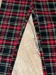 Vorschaubild 5 von Damen Leggings Kariert Tartan Rot Schwarz Gr. XS High Waist