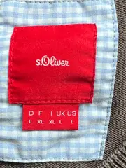 Vorschaubild 6 von Herren Pullover V-Ausschnitt Braun Meliert Baumwolle Gr. L