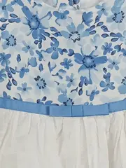 Vorschaubild 3 von Mädchen Sommerkleid Blumenmuster Gr. 110 (5 Jahre) Blau Weiß