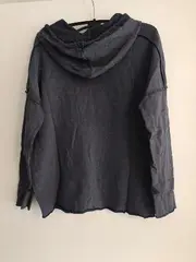 Vorschaubild 2 von Damen Kapuzenpullover Hoodie S na M Blau Flamingo Pailletten Casual