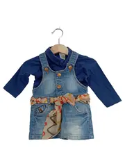 Vorschaubild 1 von Latzkleid Mädchen Gr. 68 Blau Casual Baumwolle Freizeitkleid