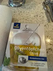 Vorschaubild 2 von Vorratsglas Glas Edelstahl Oliventopf 11cm Transparent Uni