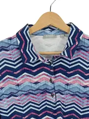 Vorschaubild 3 von Damen Poloshirt Gr. 44/XXL Mehrfarbig Zickzackmuster Baumwolle