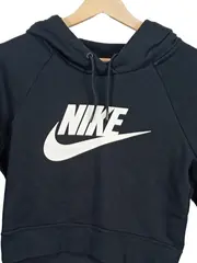 Vorschaubild 2 von Damen Kapuzenpullover Hoodie Schwarz Gr. 34/XS Casual Cropped