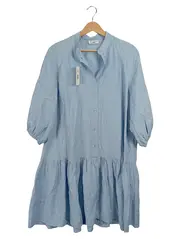 Vorschaubild 1 von Damen Freizeitkleid Gr. 36 Blau Casual Modal Polyester