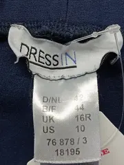Vorschaubild 3 von DRESSIN Damen Stoffhose Blau Gr. 42 XL Seitenstreifen Elegant