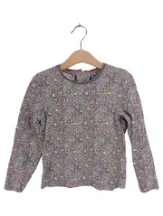 Vorschaubild 1 von Langarmshirt Mädchen Lila Blumenmuster Baumwolle Gr. 116