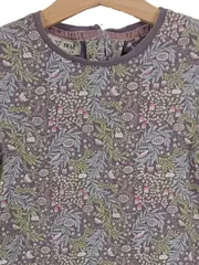 Vorschaubild 2 von Langarmshirt Mädchen Lila Blumenmuster Baumwolle Gr. 116