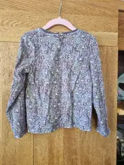 Vorschaubild 4 von Langarmshirt Mädchen Lila Blumenmuster Baumwolle Gr. 116