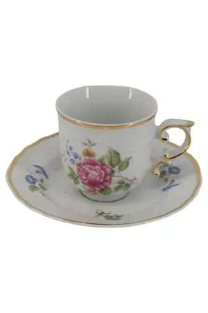 HOLLOHAZA HUNGARY Espressotasse mit Unterteller