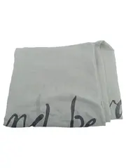 Vorschaubild 1 von Schal Damen Grau Schriftzug Fransen 190x80 cm Polyester Viskose