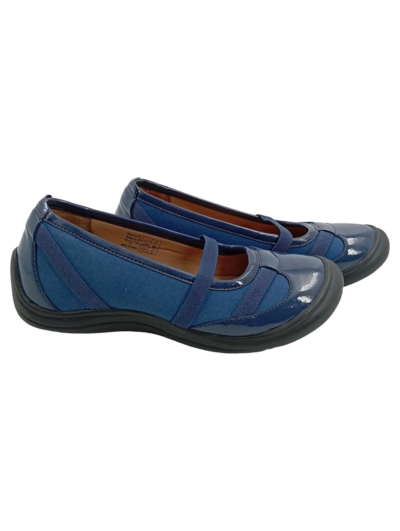 LANDS' END Damen Ballerinas Gr. 39 Blau Casual Slipper Schuhe