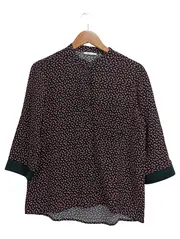 Vorschaubild 1 von Damen Bluse Blumenmuster Gr. M schwarz rot 3/4-Arm