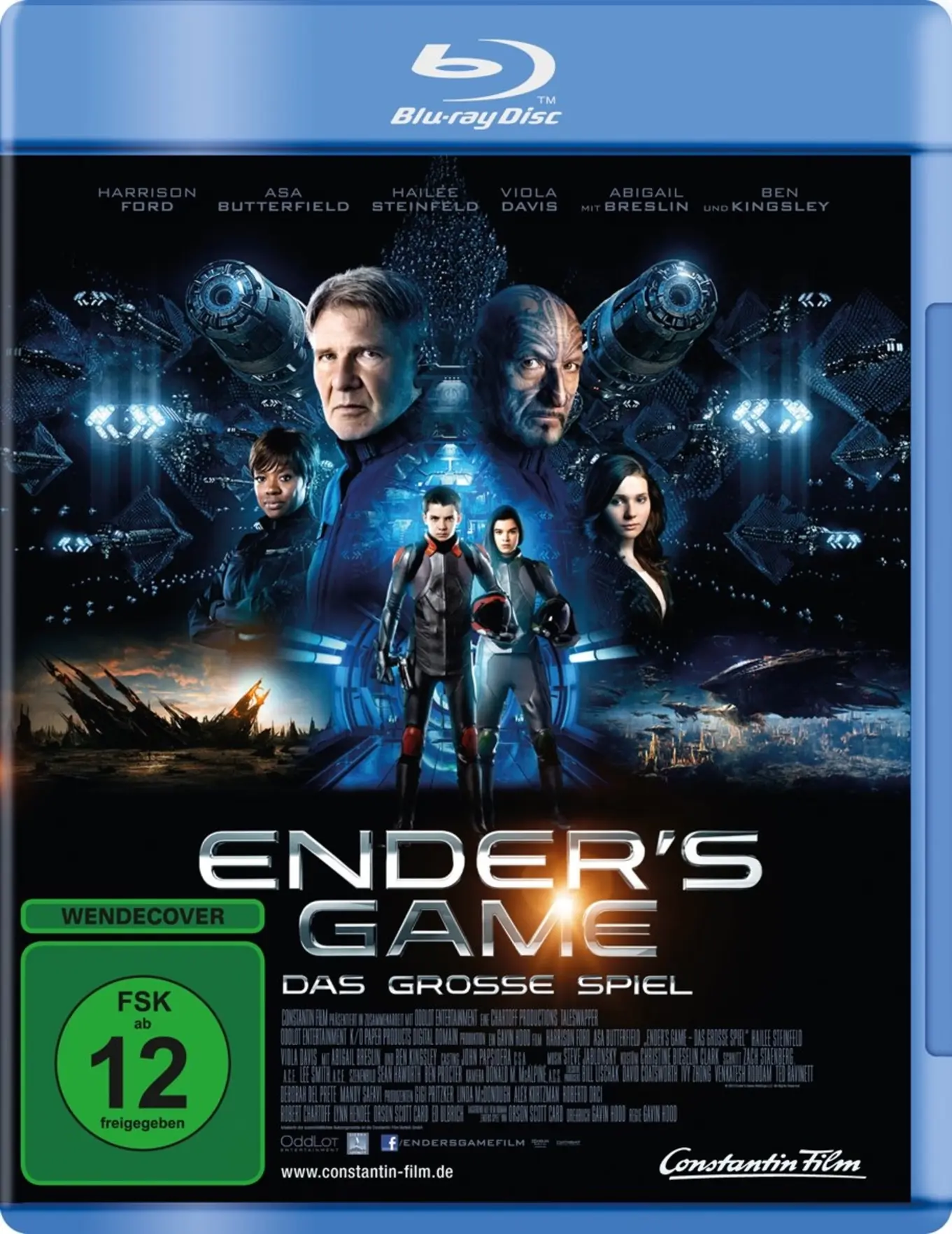 Ender's Game Blu-Ray Sci-Fi Film Harrison Ford Militär FSK 12 Deutsch Englisch