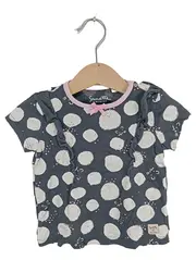 Vorschaubild 1 von Kinder T-Shirt Mädchen Punkte Katzen Gr. 86 Grau Baumwolle