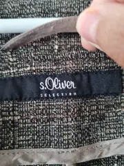 Vorschaubild 2 von Blazer Damen Gr. 38 Braun Klassisch Strukturmuster Business