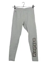 Vorschaubild 1 von Damen Jogginghose Gr. 40/L Grau Meliert Sportlich Logo-Print
