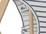 Vorschaubild 8 von VIGGA Mädchen Kleid Gr. 146-152 Weiß Blau Gestreift Baumwolle Sommer Casual