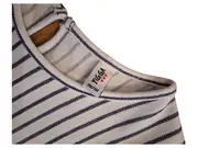 Vorschaubild 7 von VIGGA Mädchen Kleid Gr. 146-152 Weiß Blau Gestreift Baumwolle Sommer Casual