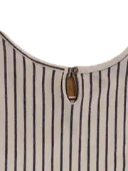 Vorschaubild 6 von VIGGA Mädchen Kleid Gr. 146-152 Weiß Blau Gestreift Baumwolle Sommer Casual